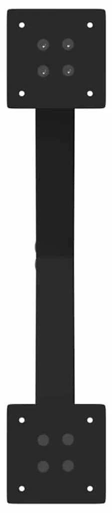 vidaXL Πόδια Τραπεζιού Σαλονιού σε Σχήμα Χ, 2 τεμ. Μαύρο, Ατσάλι 60x(30-31) εκ.