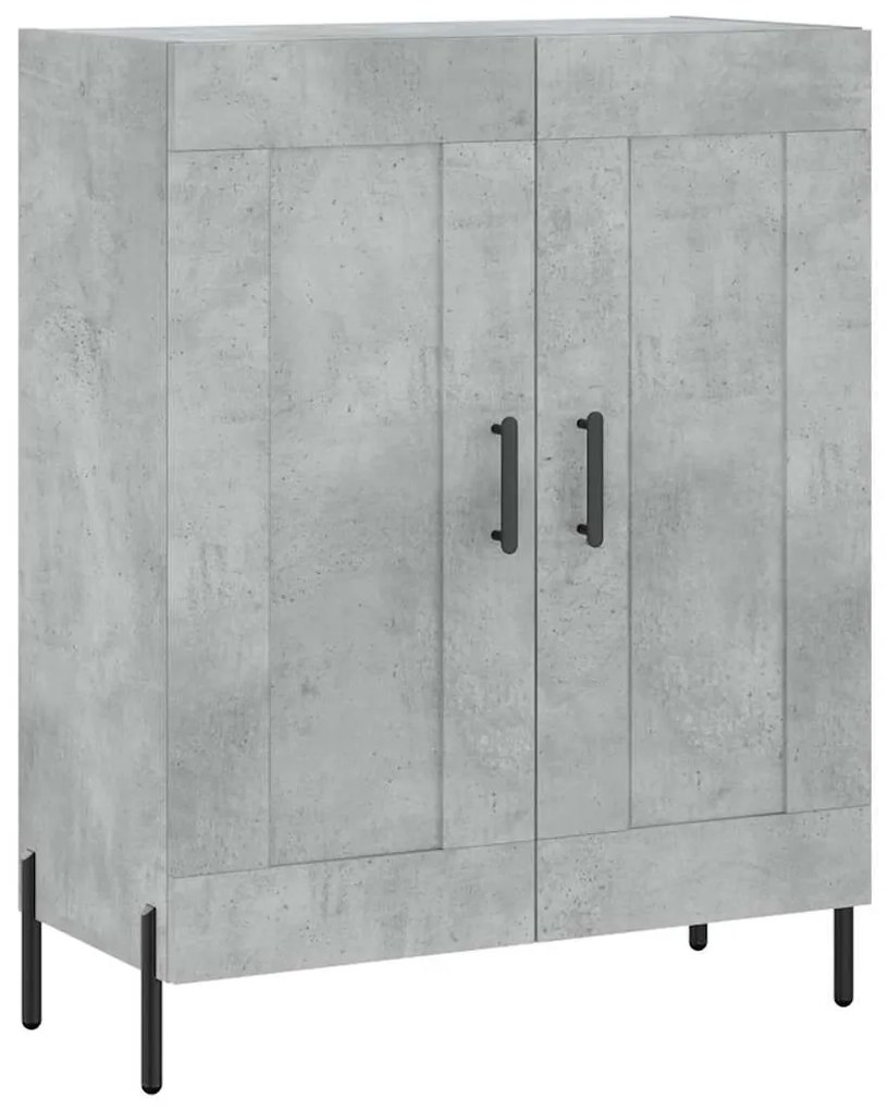 vidaXL Ντουλάπι Γκρι Σκυροδέματος 69,5x34x180 εκ. Επεξεργασμένο Ξύλο