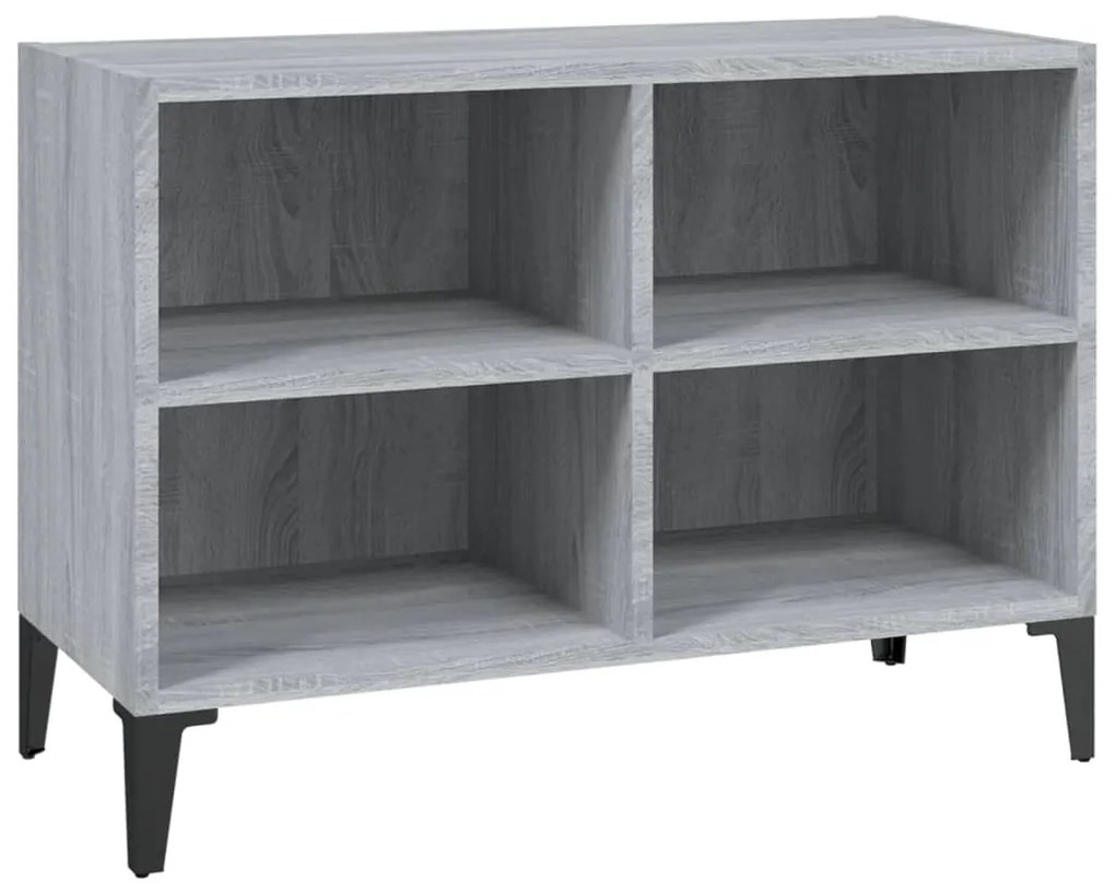 vidaXL Έπιπλο Τηλεόρασης Γκρι Sonoma 69,5x30x50 εκ. με Μεταλλικά Πόδια