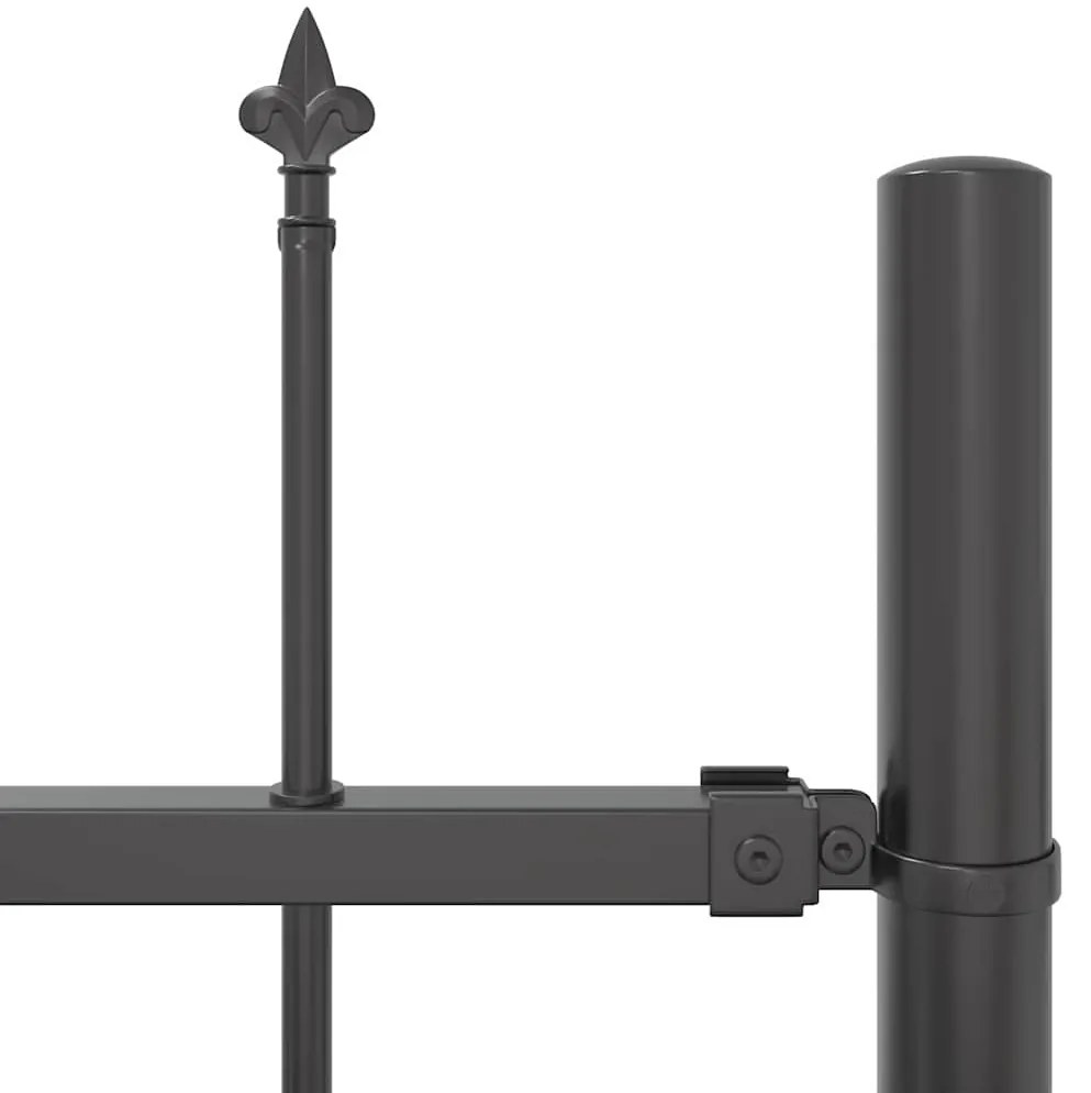 vidaXL Φράχτης Κήπου 4 pcs Γκρι 6,8 x 0,8 μ Ατσάλι με Πούδρα