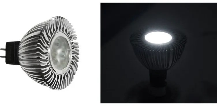 Adeleq Led Λάμπα Ισχύος Mr16 Αλουμινίου 5W 12Vac-Dc Ντιμαριζόμενο Με Εναλλάξιμο Φακό 15°Ψυχρό 13-165150