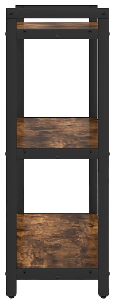 vidaXL Βιβλιοθήκη Καπνιστή δρυς 60 x 30 x 83 εκ Επεξεργασμένο ξύλο