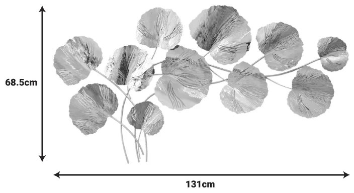 Διακοσμητικό τοίχου Fleur Inart μέταλλο σε χρυσή απόχρωση131x68.5x6εκ - 345-000010