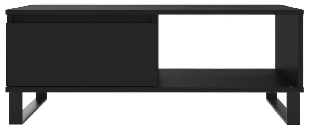 Τραπεζάκι Σαλονιού Μαύρο 90x60x35 εκ. από Επεξεργασμένο Ξύλο - Μαύρο