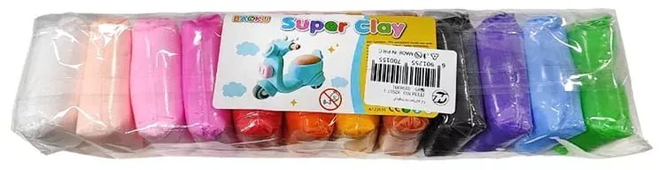 Πλαστελίνη play foam 12τμχ – Super clay 3+