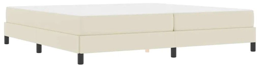 vidaXL Κρεβάτι Άλλο Κρεμ 200 x 200 cm Τεχνητό δέρμα
