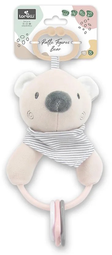 Κρεμαστή Λούτρινη Κουδουνίστρα Bear Beige 10191400008 Lorelli