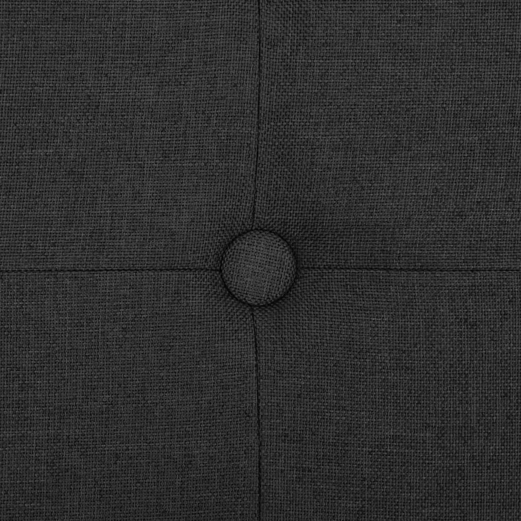 vidaXL Πτυσσόμενος Πάγκος Αποθήκευσης Μαύρος από Συνθετικό Λινό