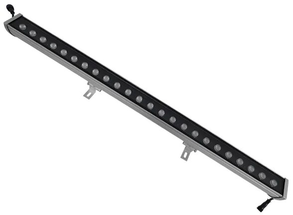 05114 GloboStar® GLOBOSTAR® WASHER-MOZA 05114 Μπάρα Φωτισμού Wall Washer LED 48W 4800lm 10-30° DC 24V Αδιάβροχο IP66 RGB Dimmable - Γκρι Ανθρακί - Μ100 x Π6.5 x Υ6.6cm - 3 Χρόνια Εγγύηση