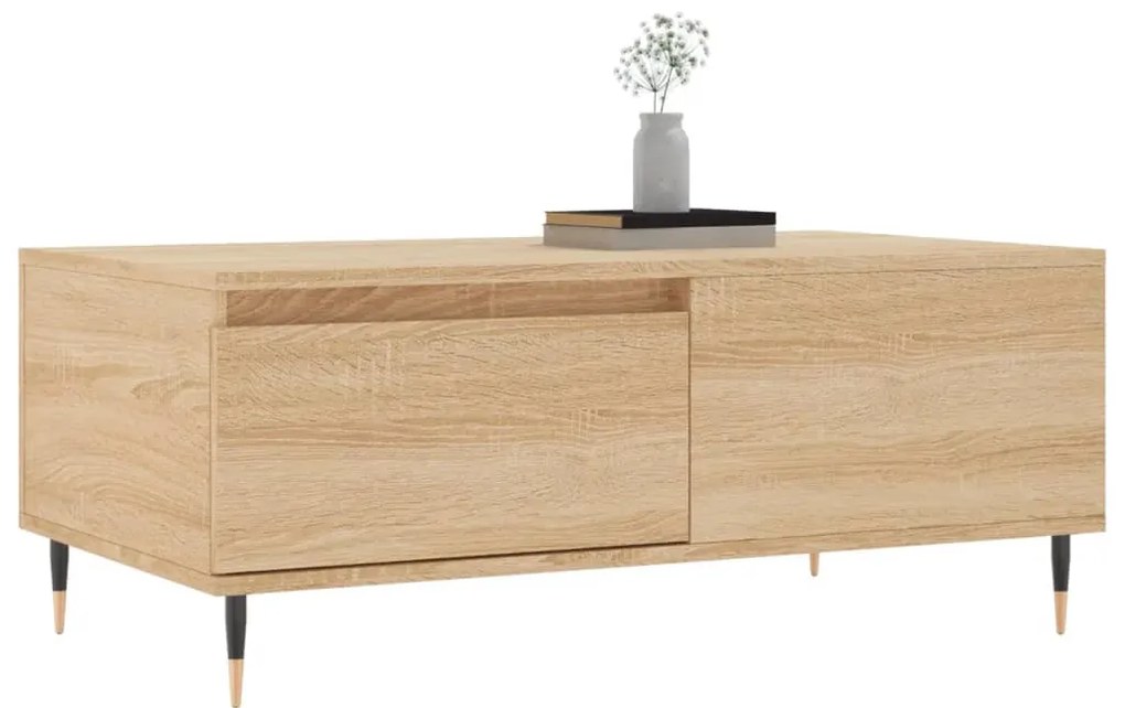vidaXL Τραπεζάκι Σαλονιού Sonoma Δρυς 90x50x36,5 εκ. Επεξεργασμ. Ξύλο