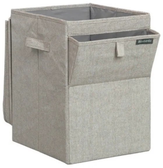 Brabantia Κιβώτιο πλυντηρίου ρούχων 1000827, 35 l, Άνοιγμα μπροστά, Ευρύ καπάκι, Πτυσσόμενο, Γκρι