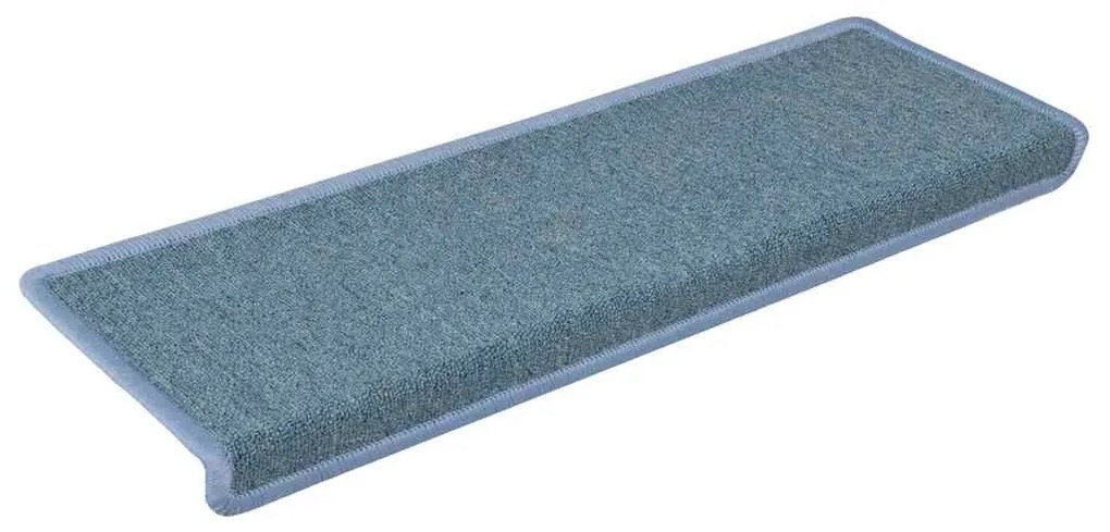 vidaXL Πατάκια Σκαλοπάτια 30 τεμ. 65x21x4 εκ. Θαλασσί με Ορθογώνια Άκρη