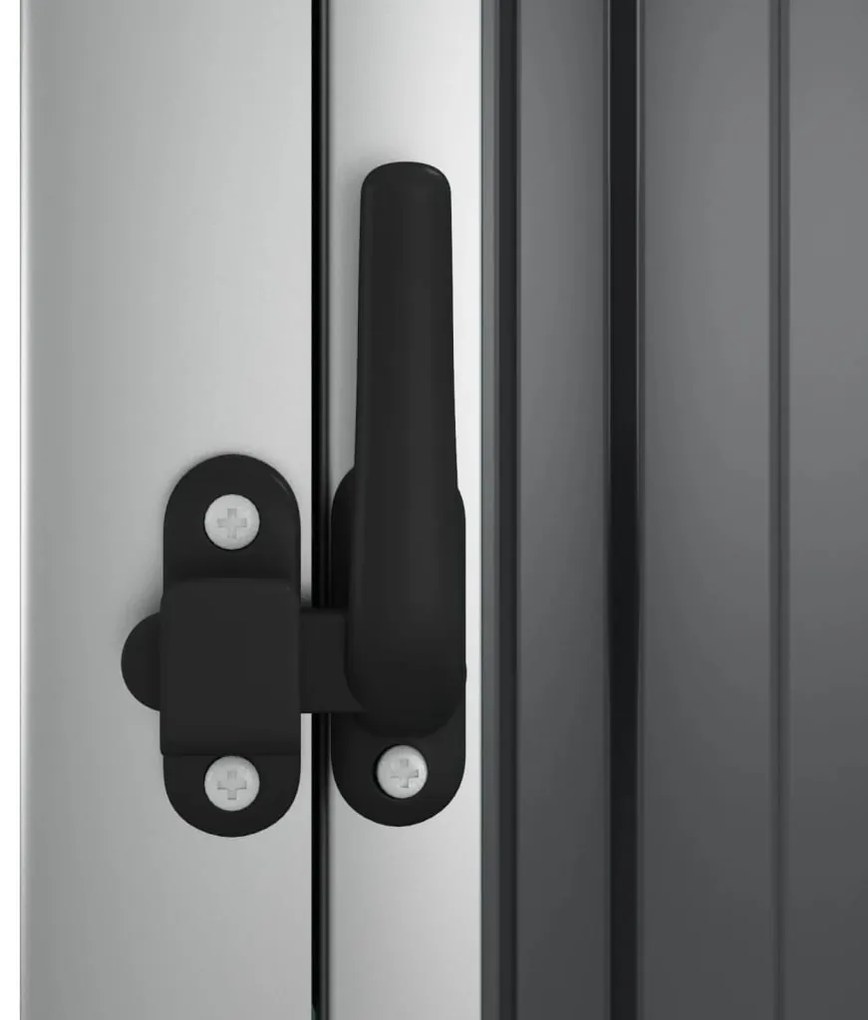 vidaXL Αποθήκη Εργαλείων Κήπου Ανθρακί 88x89x161 εκ. Γαλβαν. Ατσάλι