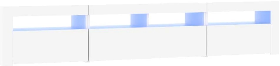vidaXL Έπιπλο Τηλεόρασης με LED Λευκό 210x35x40 εκ.