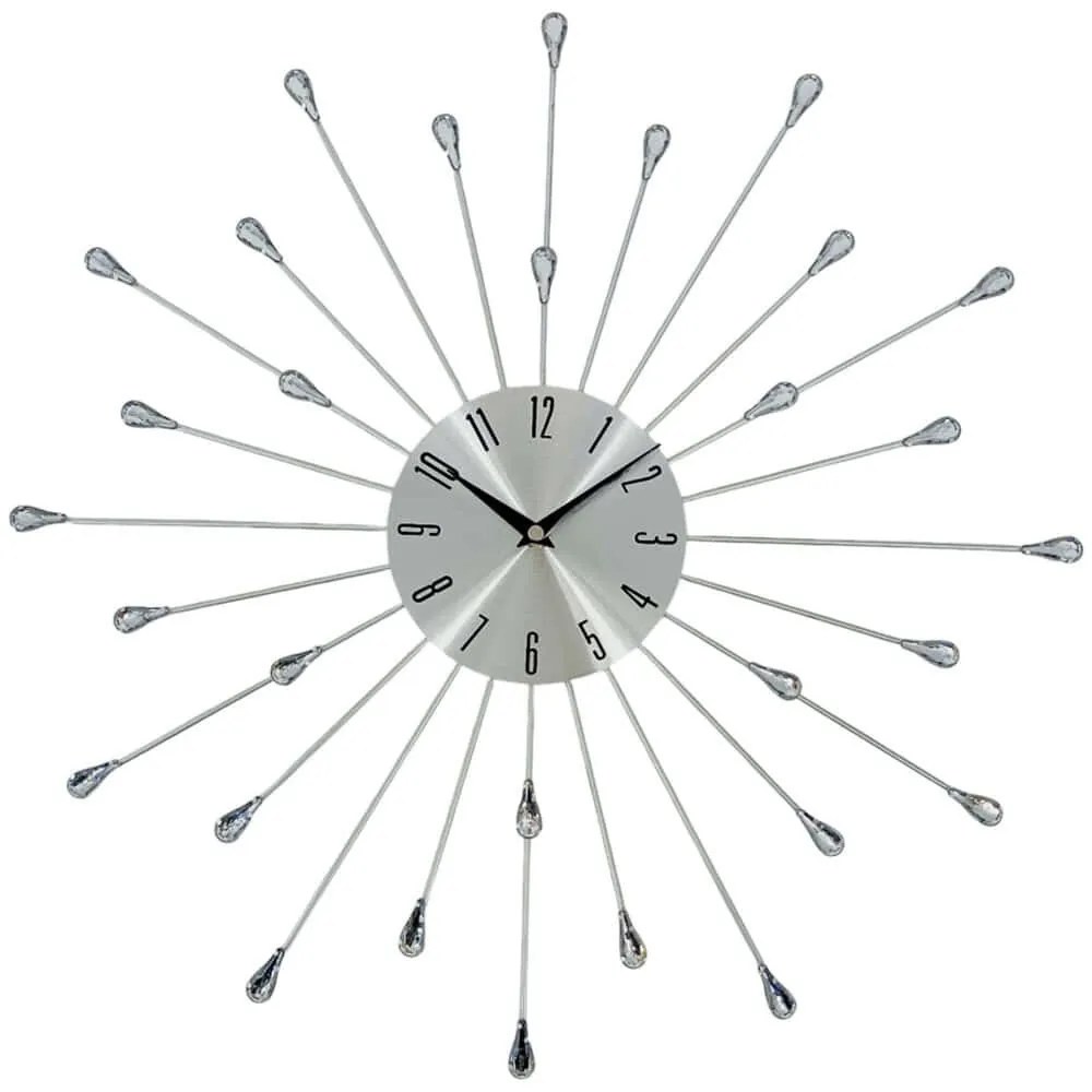 Ρολόι Τοίχου 844982 50x4x50cm Silver Ankor Μέταλλο