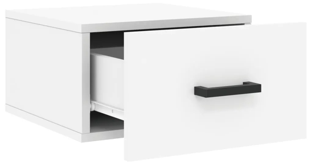 vidaXL Κομοδίνο Επιτοίχιο Λευκά 35 x 35 x 20 εκ.