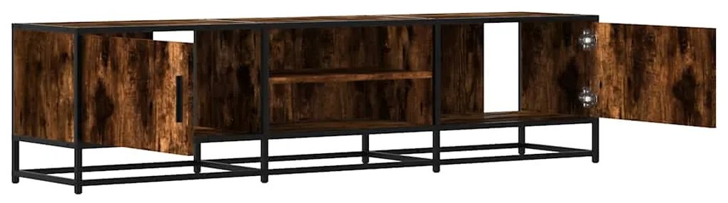 vidaXL Έπιπλο Τηλεόρασης Καπνιστή Δρυς 160x35x41 εκ Επεξ. Ξύλο/Μέταλλο