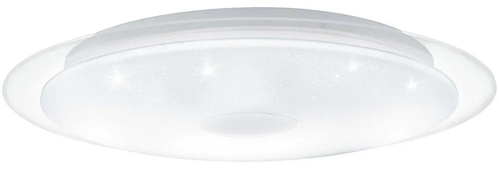 Φωτιστικό Οροφής Πλαφονιέρα Led Με Τηλεχειριστήριο Lanciano 1 98324 White-Clear Eglo Μέταλλο,Πλαστικό
