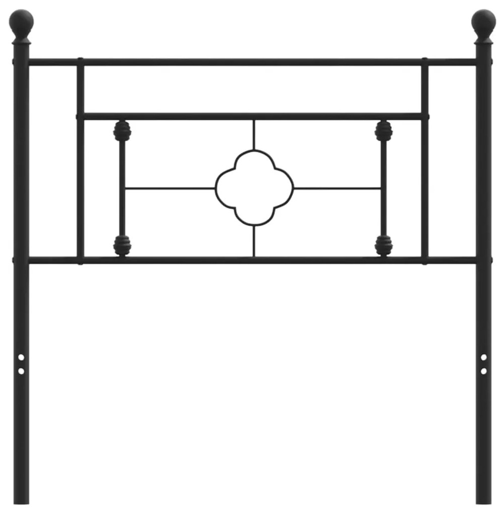 vidaXL Κεφαλάρι Μαύρο 90 εκ. Μεταλλικό