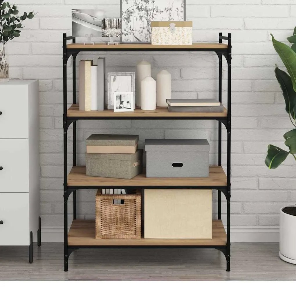 vidaXL Δίσκος Βιβλιοθήκης 4 pcs Καφέ 100 x 40 x 1.5 εκ. Μοριοσανίδα