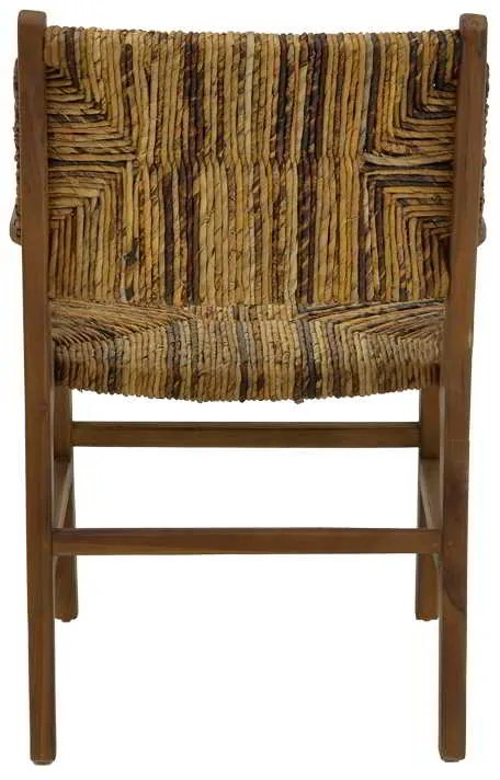 Πολυθρόνα Refane pakoworld φυσικό teak ξύλο-banana σχοινί 55x60x85εκ