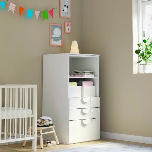 SMASTAD/PLATSA βιβλιοθήκη με 3 συρτάρια 493.878.06