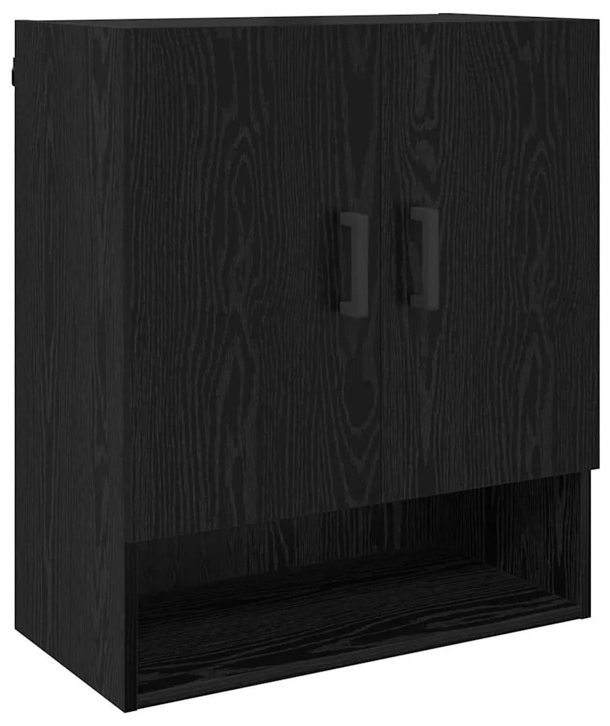 vidaXL Ντουλάπα Τοίχου Μαύρη δρυς 60 x 31 x 70 εκ Επεξεργασμένο ξύλο