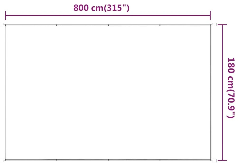 vidaXL Τέντα Κάθετη Μπεζ 180 x 800 εκ. από Ύφασμα Oxford