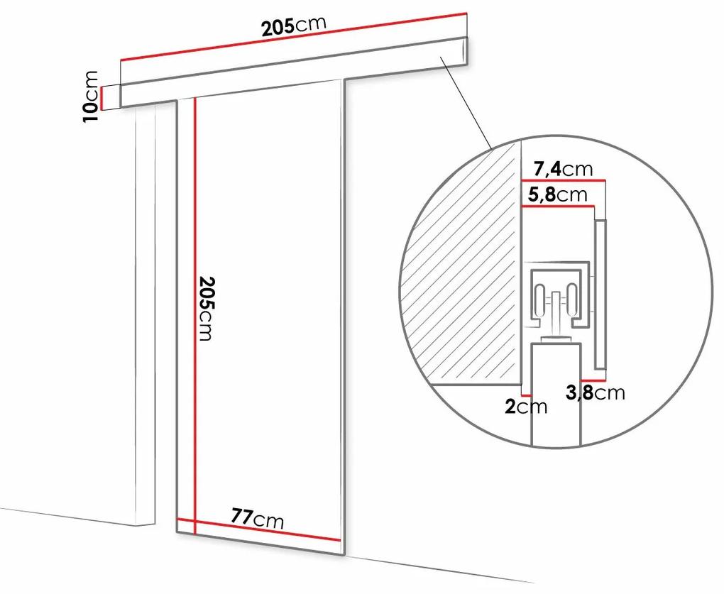 Συρόμενες πόρτες Atlanta 190, 23 kg, Sonoma οξιά, Πλαστικοποιημένη μοριοσανίδα, Ανοιχτό καφέ, Αλουμίνιο | Epipla1.gr