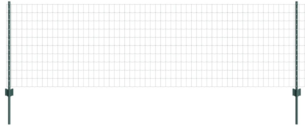 vidaXL Φράκτης Euro με 5 U Posts Πράσινο 0.8x10 μ Ατσάλι