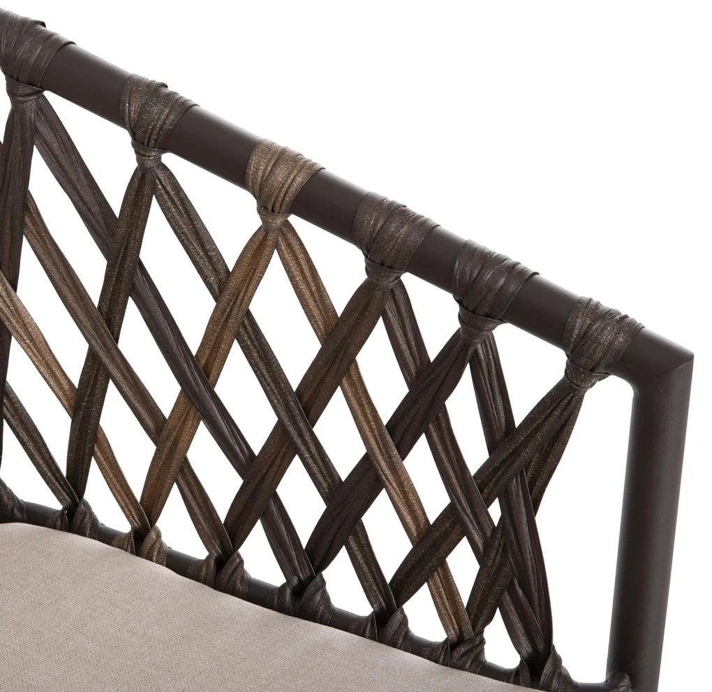 Καρέκλα - Πολυθρόνα BOLLY C6080 Καφέ Συνθετικό Rattan με Μπέζ Μαξιλάρια 58,5x67x86Υεκ 4αδα 58.5x67x86 εκ.