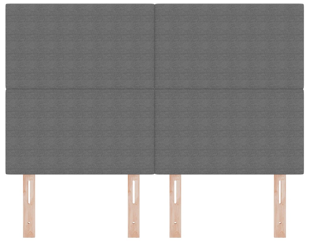 vidaXL LED κεφαλάρι με φώτα λωρίδας LED Ανοιχτό γκρι 160 cm ύφασμα