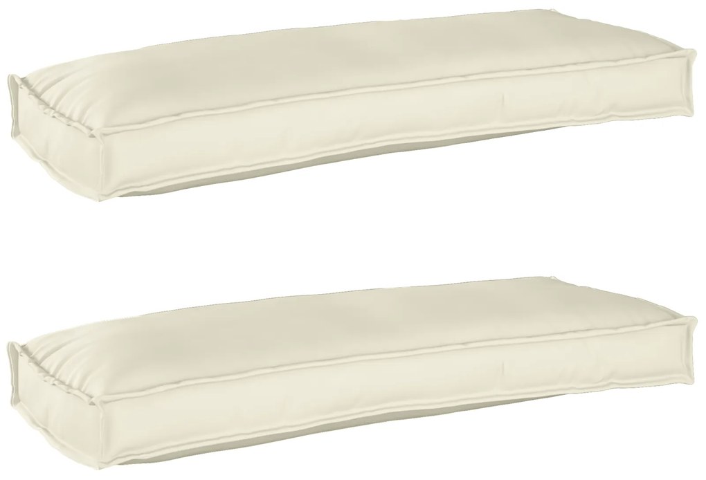 vidaXL Σετ Μαξιλαριών Πάγου 2 pcs Κρεμ 100 x 40 x 8 εκ Ύφασμα Oxford