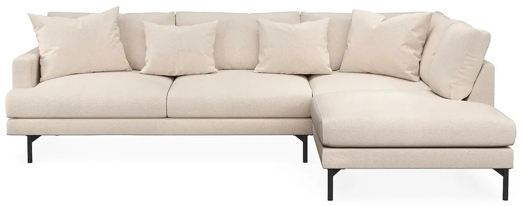 Γωνιακός Καναπές Seattle T103, Beige, 294x200x91cm, 133 kg, Πόδια: Μέταλλο | Epipla1.gr
