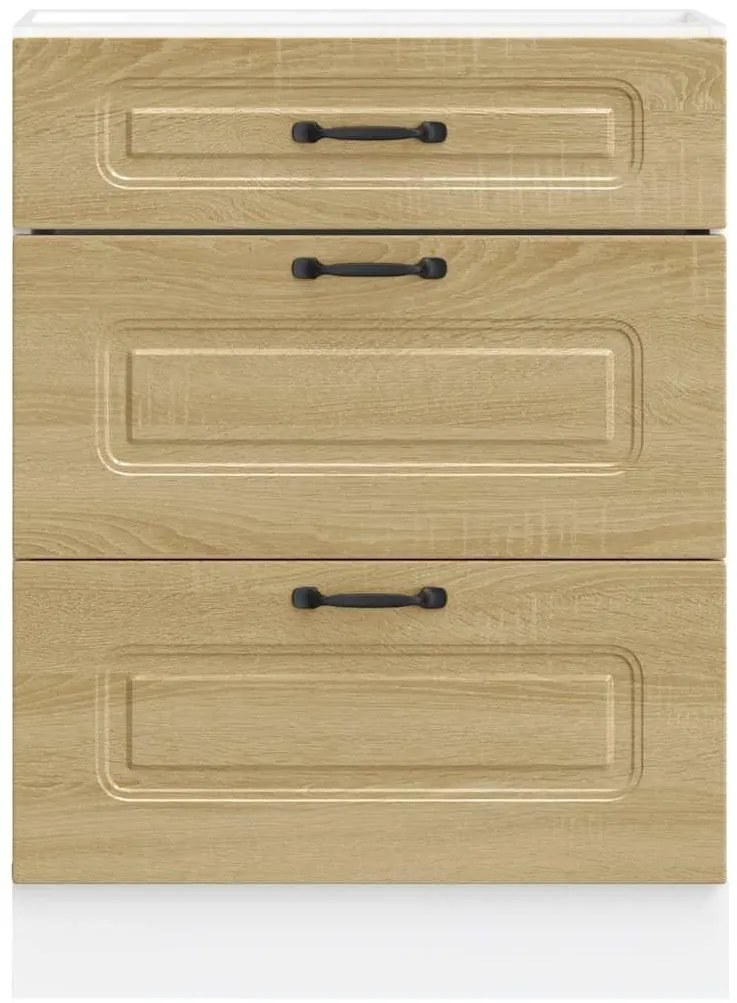 vidaXL ντουλάπι βάσης κουζίνας Kalmar Sonoma δρυς Επεξεργασμένο Ξύλο