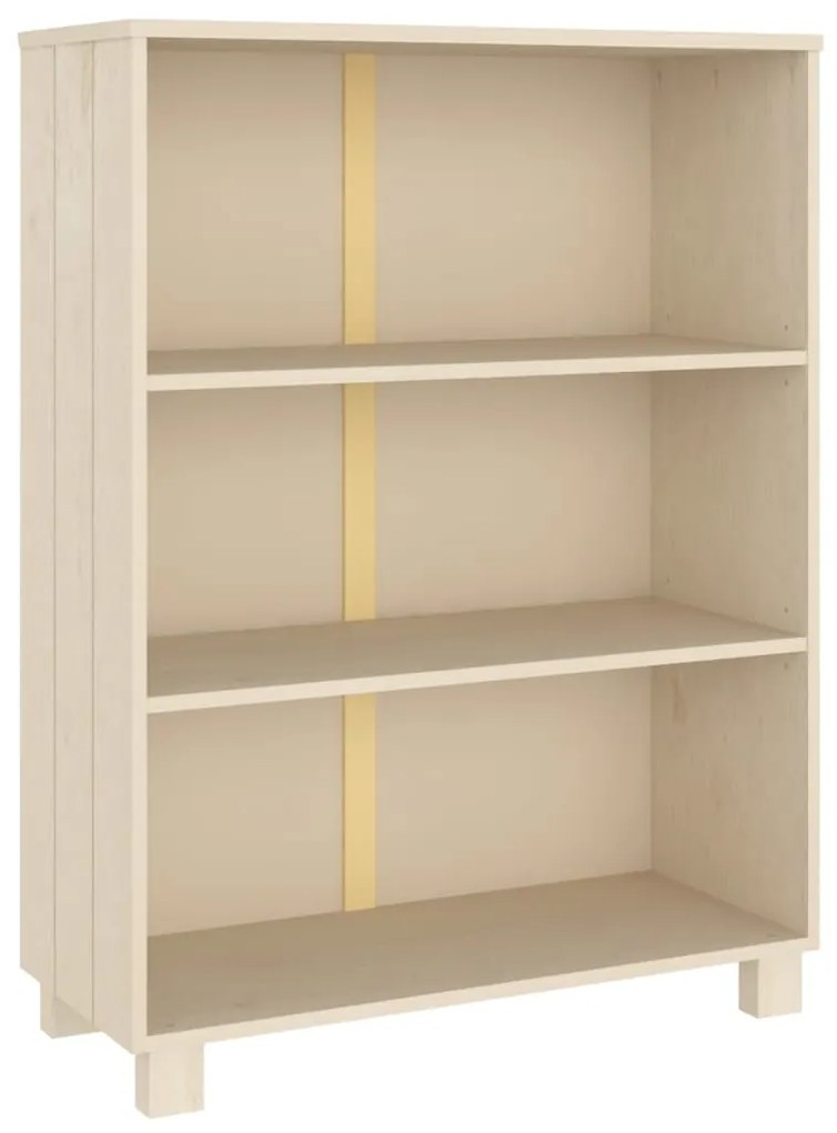vidaXL Βιβλιοθήκη HAMAR Καφέ Μελί 85 x 35 x 112 εκ. Μασίφ Ξύλο Πεύκου