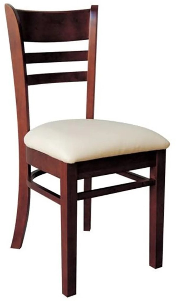 Καρέκλα Cabin Ε7055 Ecru 42x48x91 cm Σετ 2τμχ Wood, Technoderma