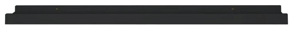 Ράφια για Κορνίζες 2 τεμ. Μαύρα 60 x 9 x 3 εκ. από MDF - Μαύρο