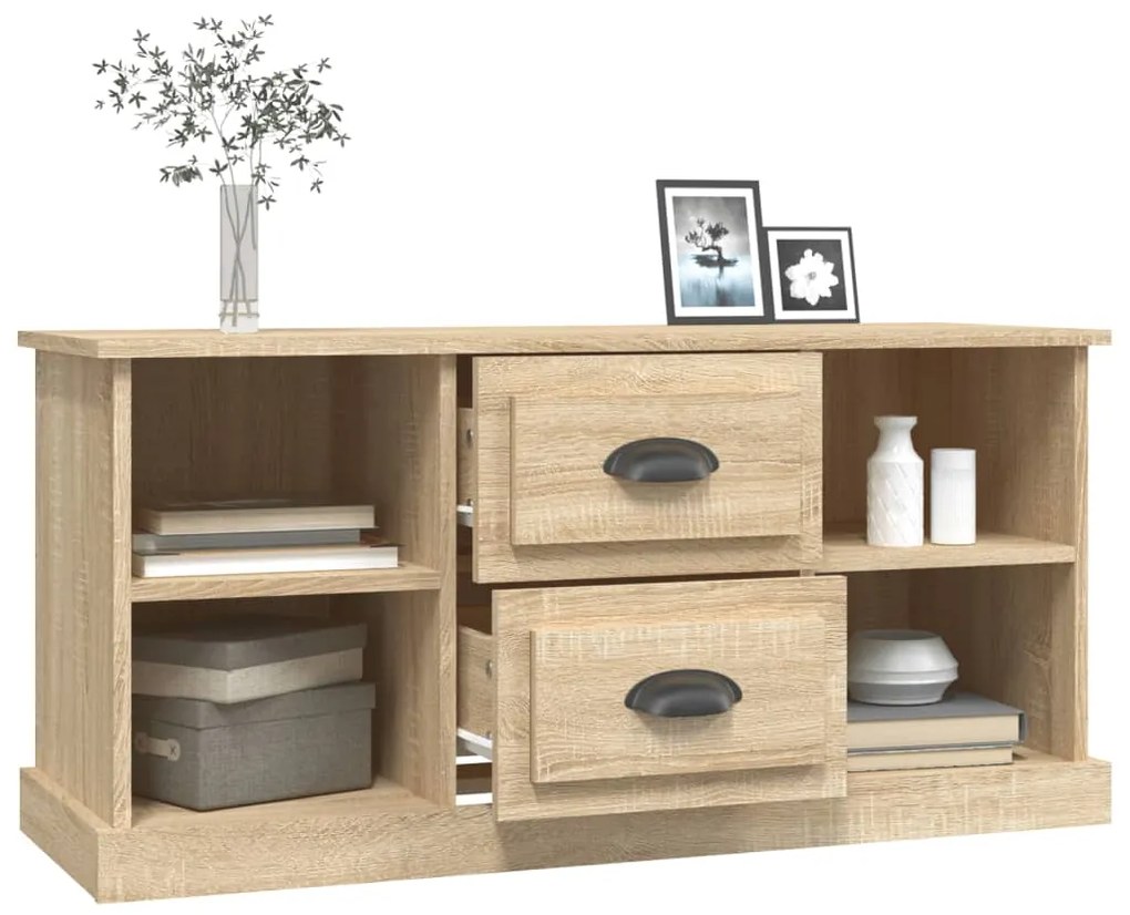 vidaXL Έπιπλο Τηλεόρασης Sonoma Δρυς 99,5x35,5x48 εκ. Επεξ. Ξύλο