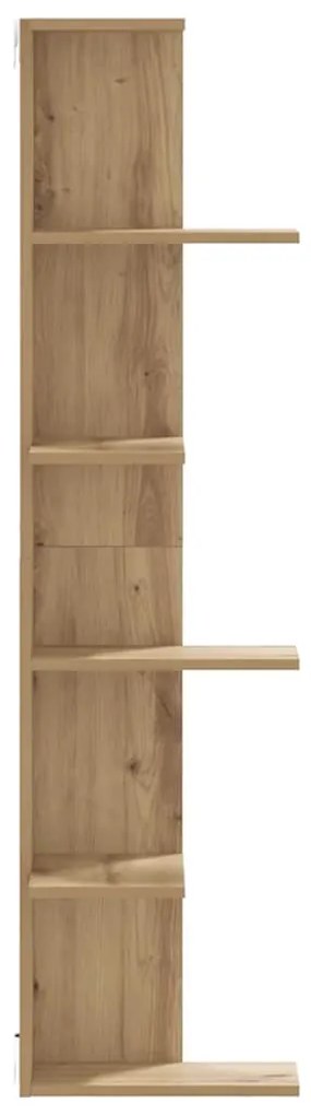 vidaXL Γωνιακή Ραφιέρα Τοίχου Αρτισιανή Δρυς 36,5x36,5x140 Επεξ. Ξύλο