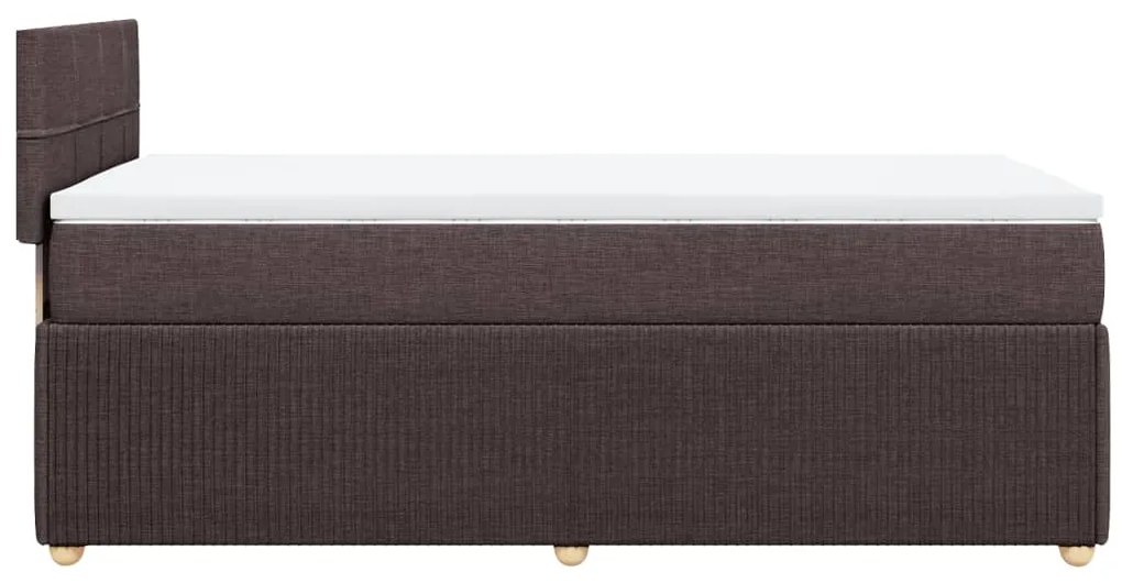 ΚΡΕΒΑΤΙ BOXSPRING ΜΕ ΣΤΡΩΜΑ ΣΚΟΥΡΟ ΚΑΦΕ 100X200 ΕΚ. ΥΦΑΣΜΑΤΙΝΟ 3289670