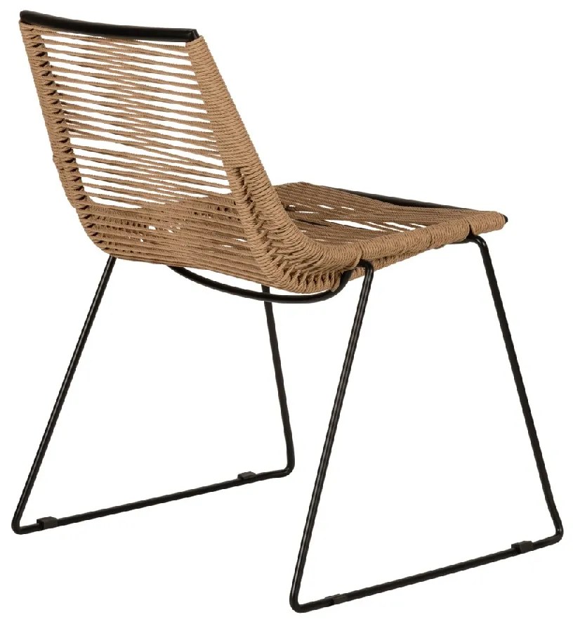 ΚΑΡΕΚΛΑ ΚΗΠΟΥ ARTELIBRE DERNA ΦΥΣΙΚΟ/ΜΑΥΡΟ ΜΕΤΑΛΛΟ/RATTAN 57X59X80CM