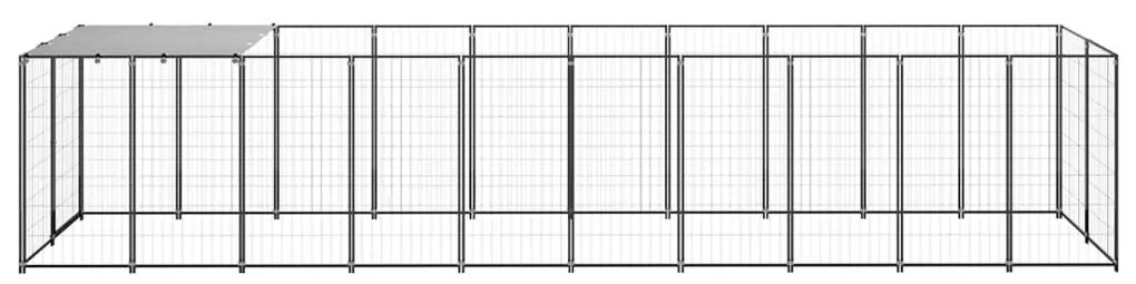 Σπιτάκι Σκύλου Μαύρο 6,05 m² Ατσάλινο - Μαύρο