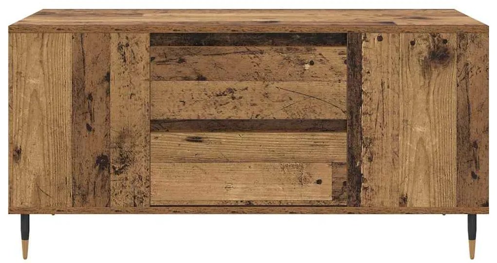 vidaXL Τραπεζάκι σαλονιού with Drawer Παλαιό ξύλο 102 x 44.5 x 50 εκ