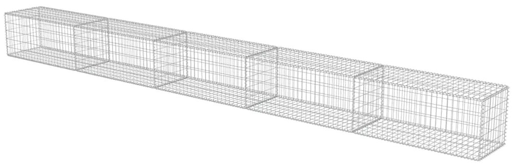 vidaXL Συρματοκιβώτιο Τοίχος 600x50x50 εκ. Γαλβαν. Χάλυβας + Καλύμματα