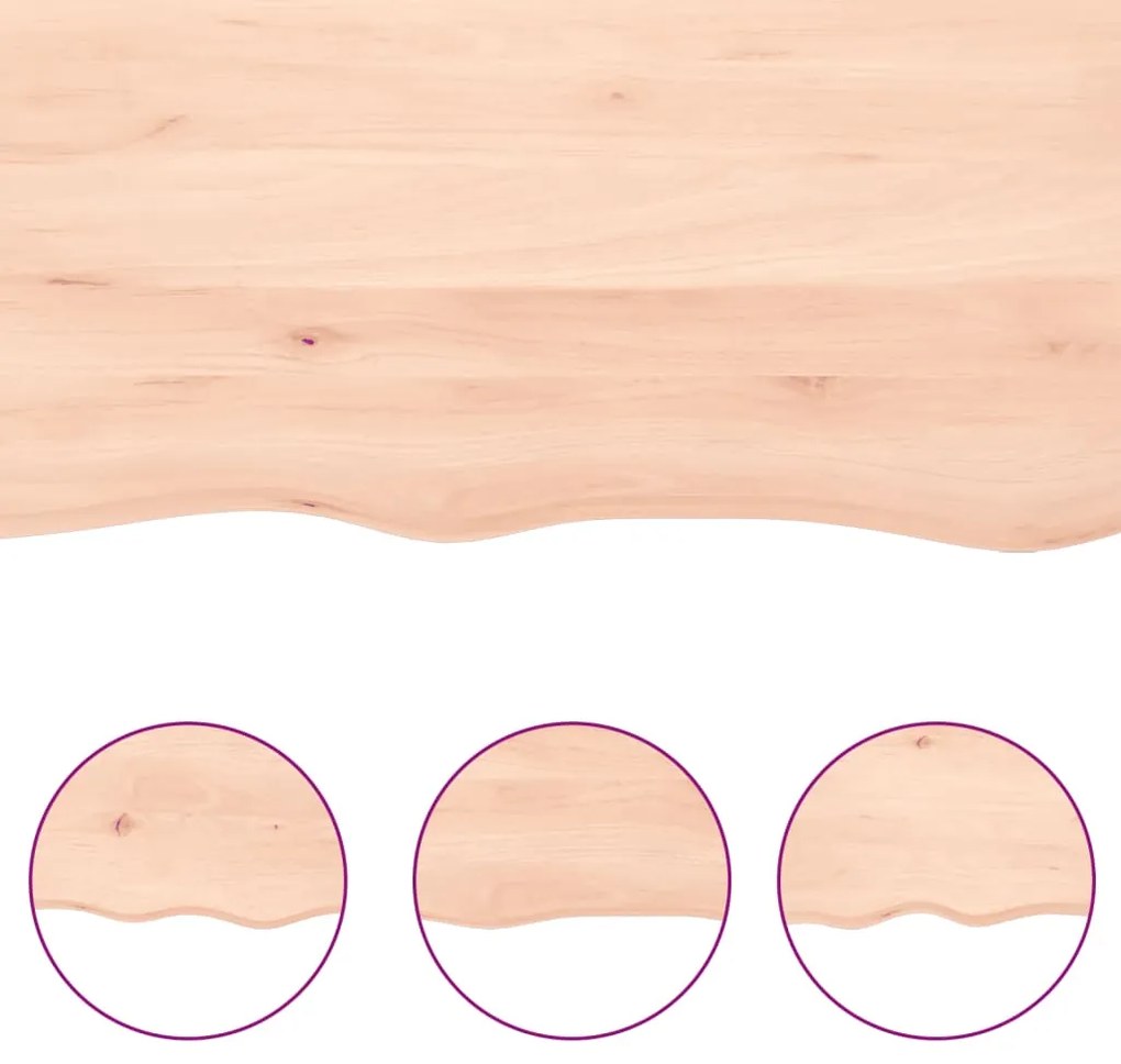 vidaXL Επιφάνεια Τραπεζιού 60x50x(2-4) εκ Ακατέργαστο Μασίφ Ξύλο Δρυός