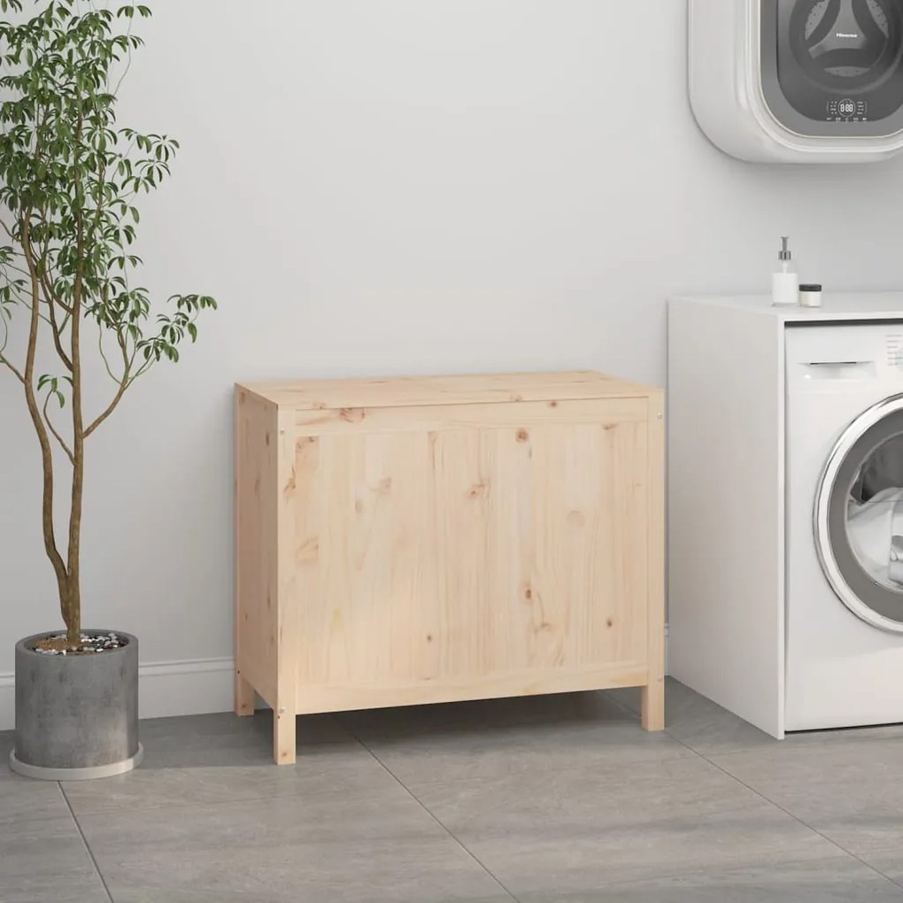 vidaXL Καλάθι Απλύτων 88,5x44x76 εκ. από Μασίφ Ξύλο Πεύκου