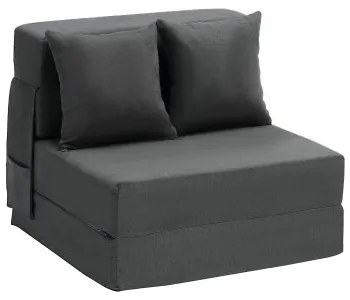 VEVOR Folding Sofa Bed 3-in-1 Foldable Couch Bed with 2 Pillows Dark Grey Single