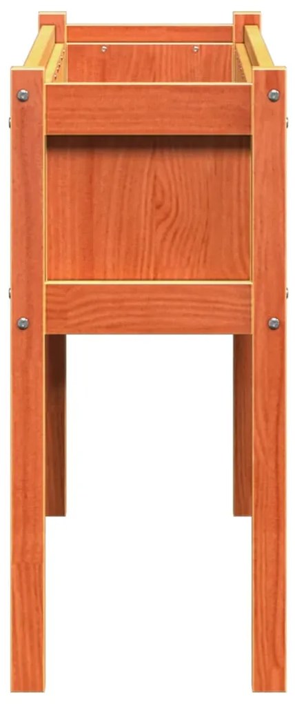 vidaXL Ζαρντινιέρες με Πόδια 2 τεμ. Καφέ Κεριού από Μασίφ Ξύλο Πεύκου