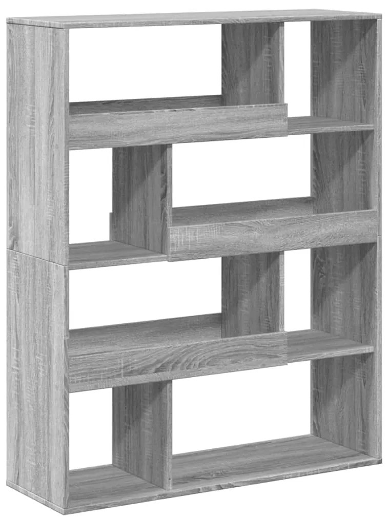 vidaXL Βιβλιοθήκη Γκρι Sonoma 100x33x125,5 εκ. από Επεξεργασμένο Ξύλο